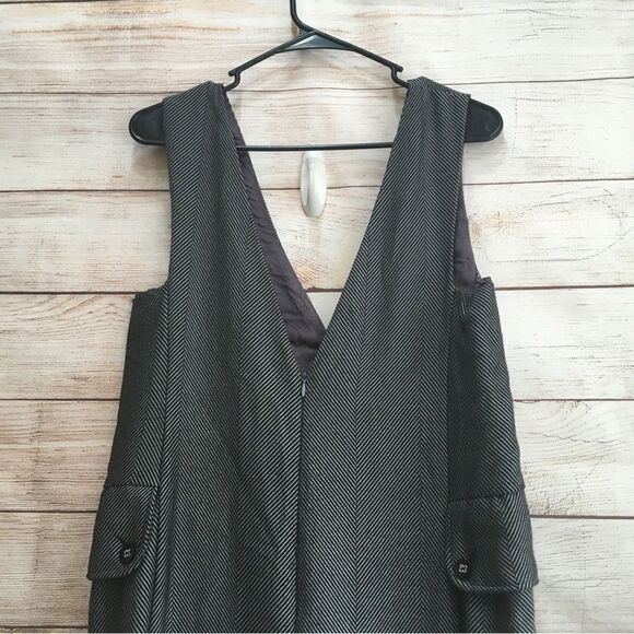 ANTHROPOLOGIE CARTONNIER WIDE LEG JUMPSUIT IN HERRINGBONE PRINT - Picture 3 of 9